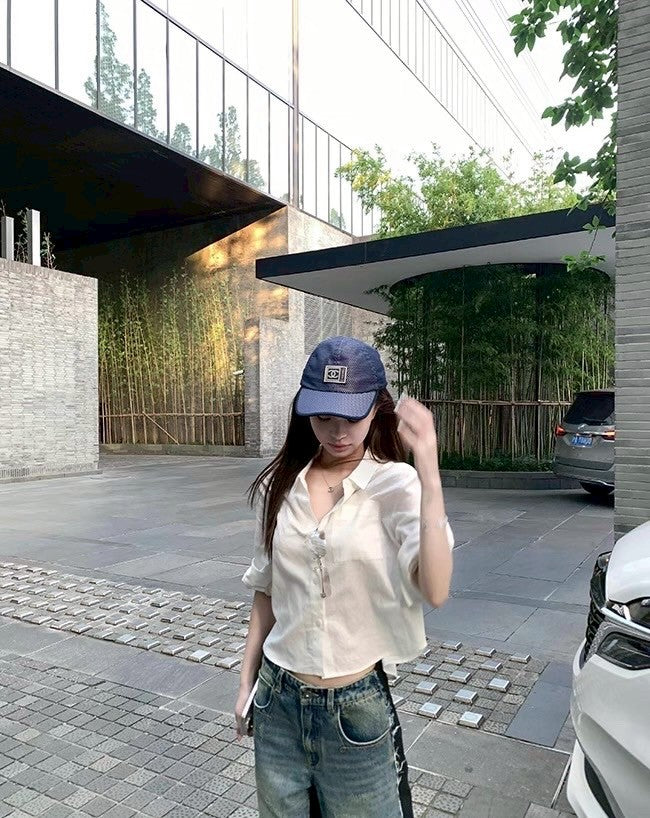 26Jun. 輪廓自洽挺版捲邊小袖休閒襯衫 白