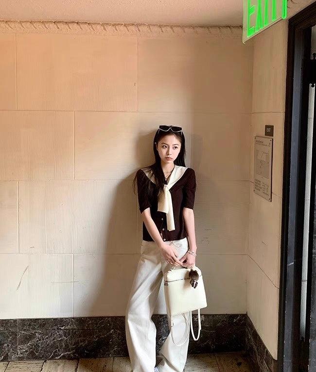 26Jun. 百搭簡約美式直筒修身工裝褲 水泥白