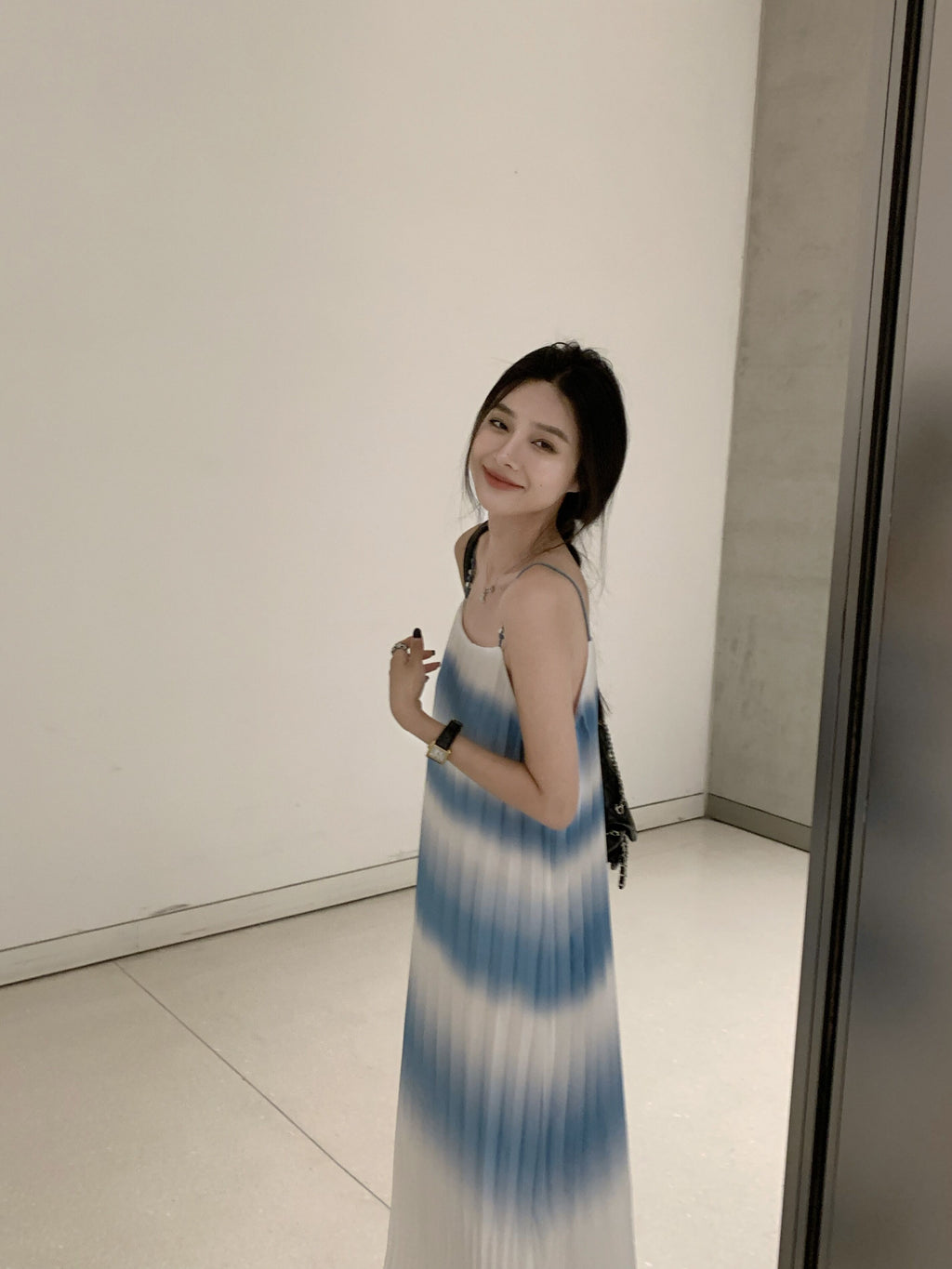 26Jun. 漸層三宅折度假連身裙