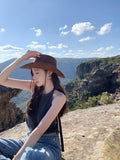 26Jun. 氣質綁帶美背針織背心 黑