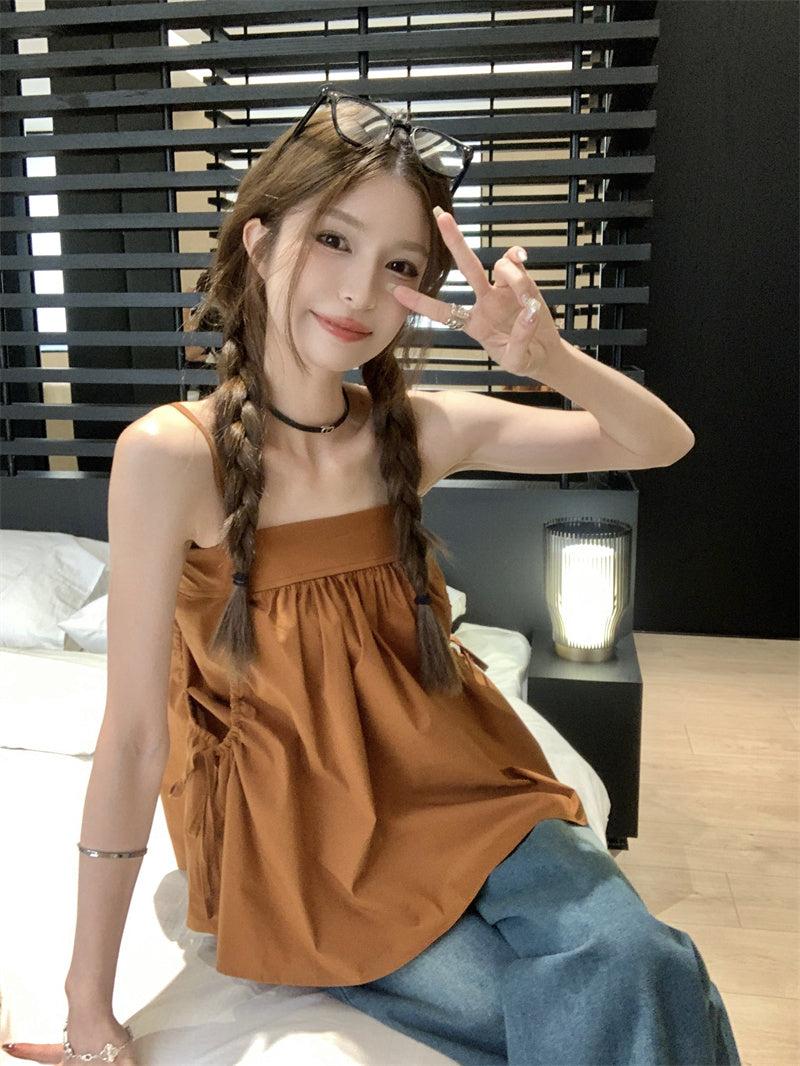 26Jun. 焦糖抓皺口袋上衣