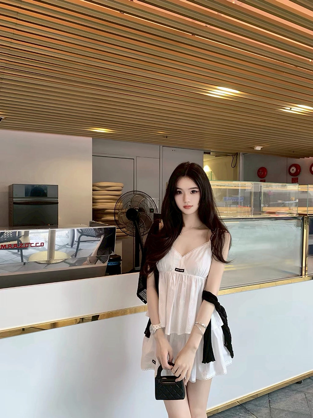 26Jul. 溫柔小白花韓女蕾絲背心半身裙 套裝