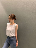 26Jun. 涼爽夏日後背縷空綁帶背心  白/黑