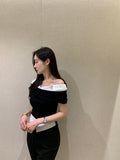 26Jun. Elle庫尼假兩件式襯衫上衣 黑