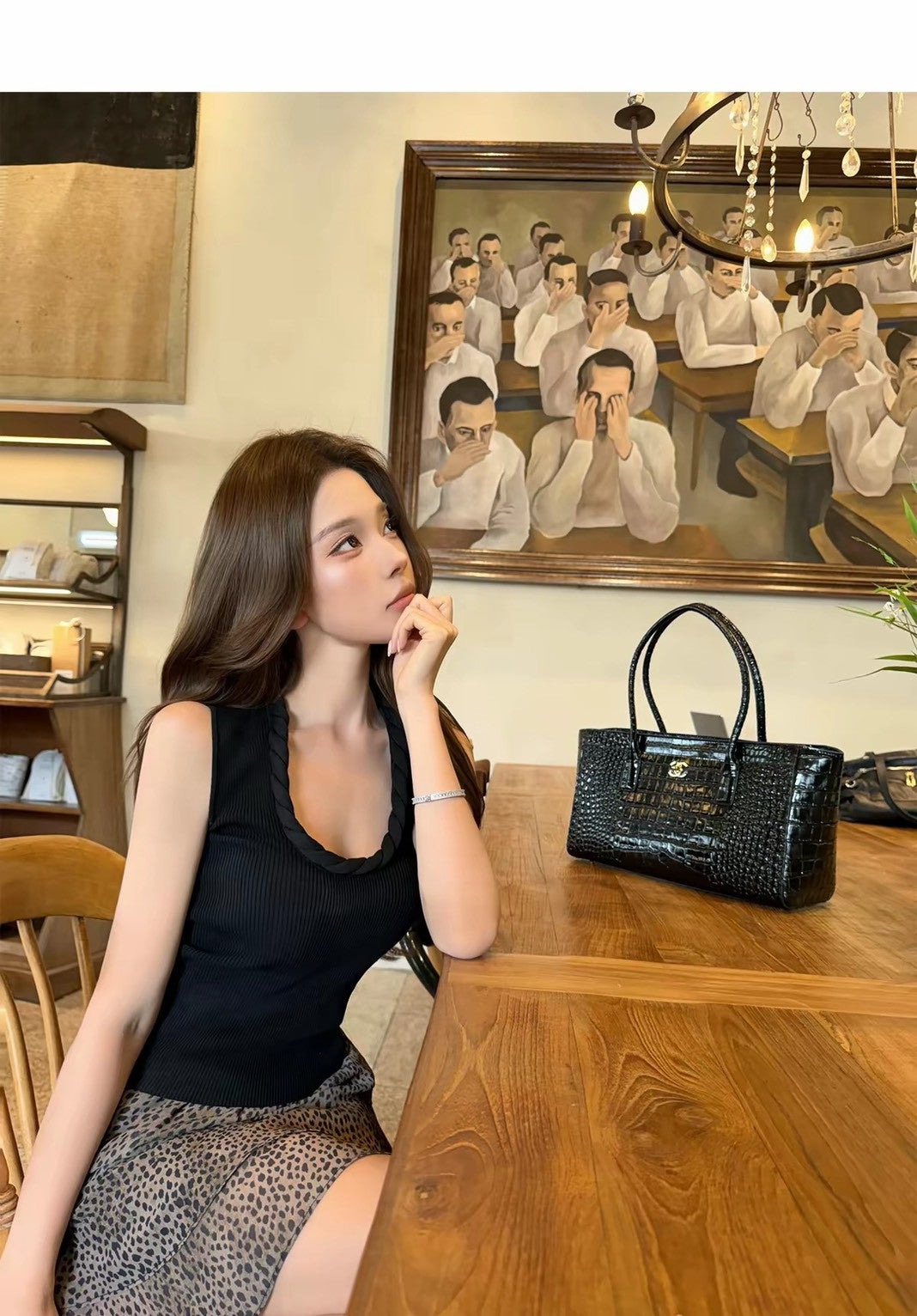 26Jul. 肯豆公式歐美扭結U領針織背心 3色