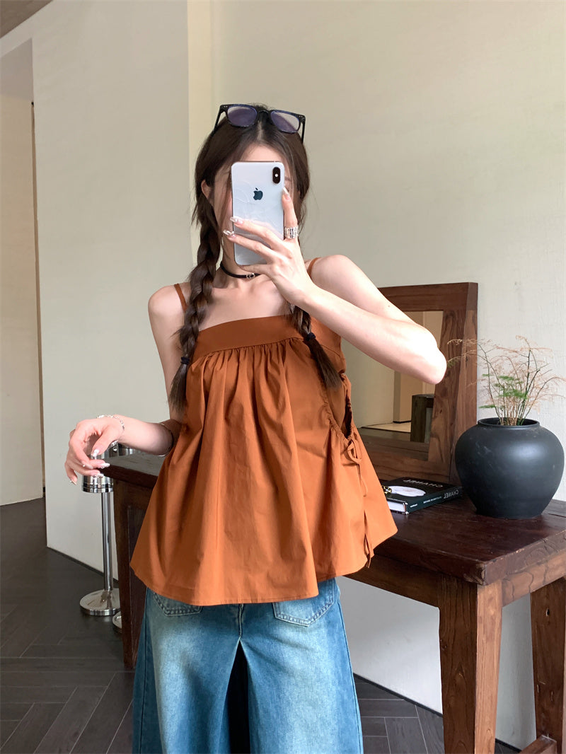 26Jun. 焦糖抓皺口袋上衣