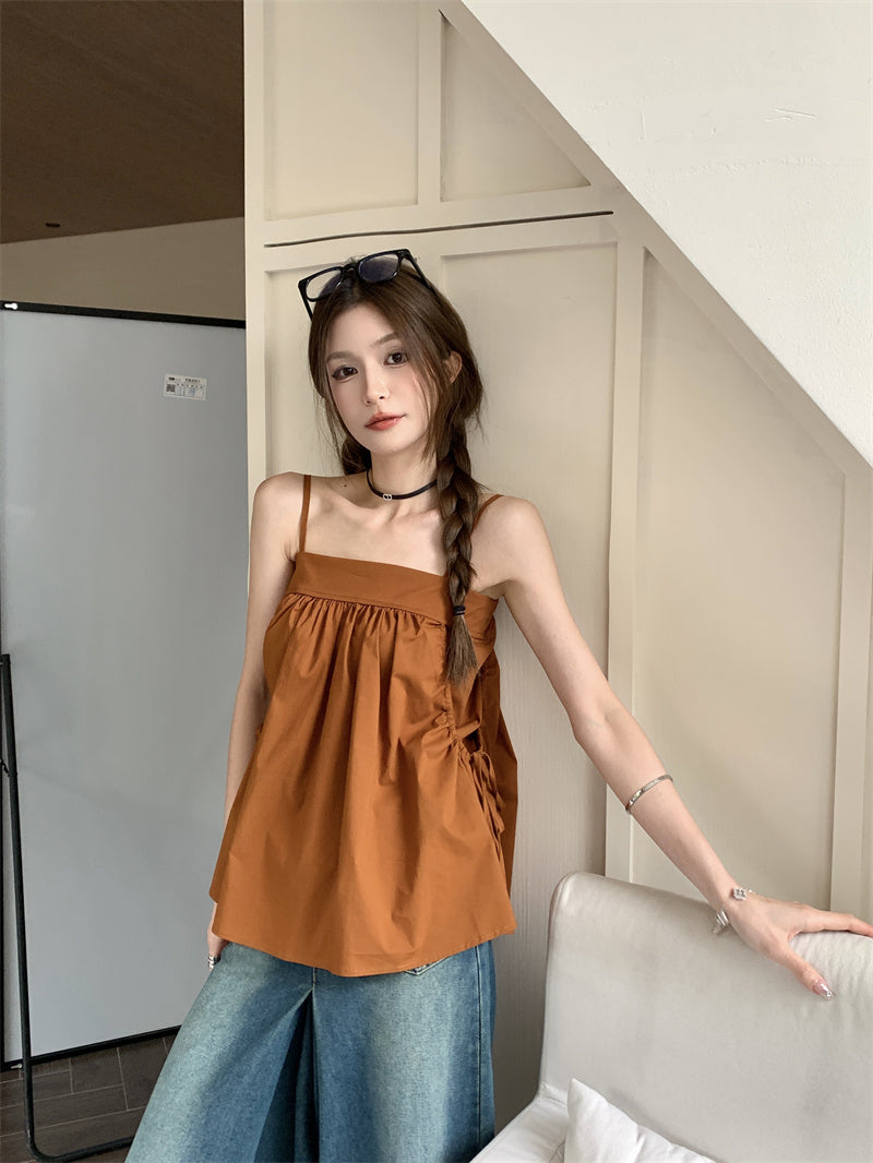 26Jun. 焦糖抓皺口袋上衣