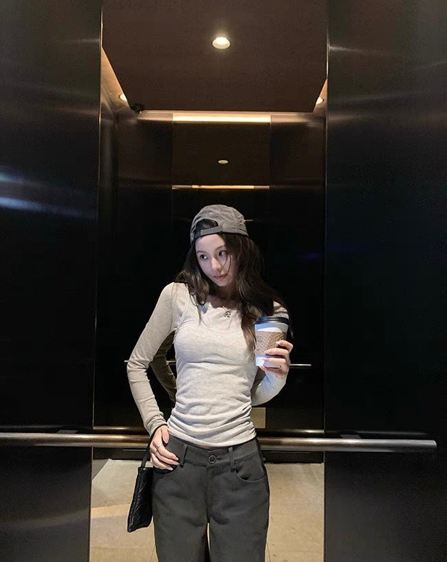 26Jun. 百搭簡約美式直筒修身工裝褲 水泥灰