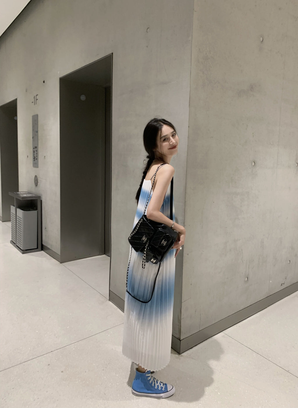 26Jun. 漸層三宅折度假連身裙