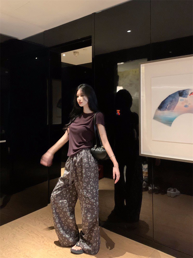26Jun. 酒店舒適穿寬鬆簡約tee 碎花休閒褲