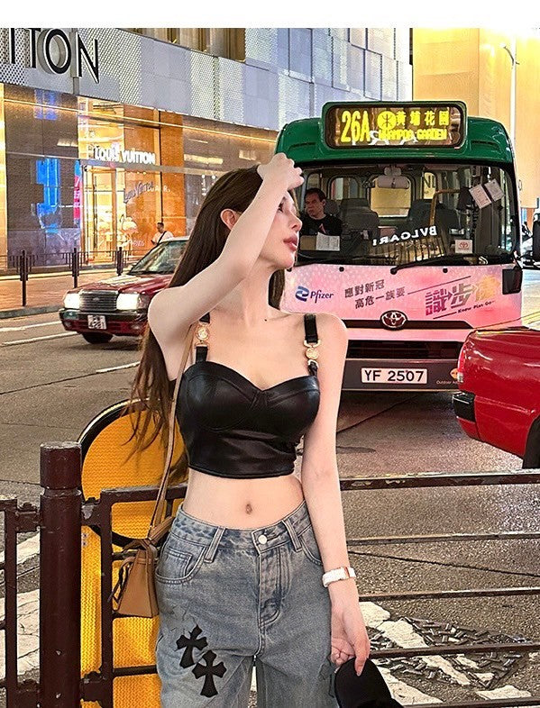 26Jun. 復古回歸 十字架拼圖辣妹顯瘦直筒牛仔褲