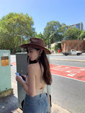26Jun. 氣質綁帶美背針織背心 米白