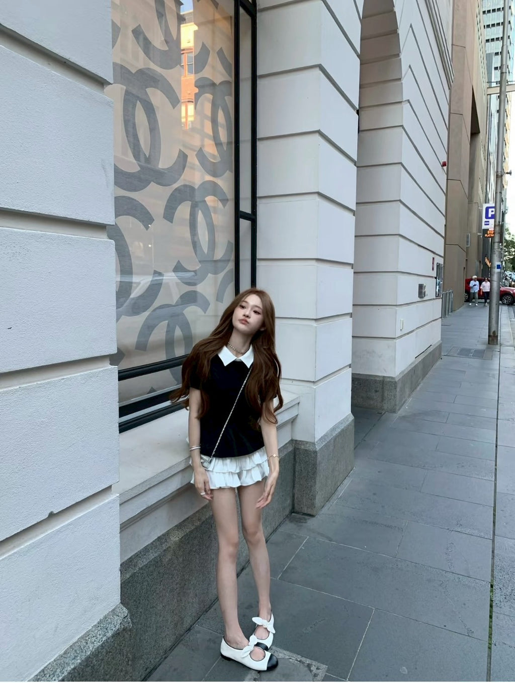 26Jun. 乖乖女日常 奶香翻領撞色襯衫 蛋糕小短裙