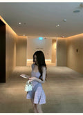 26Jun. 冷美女紫色薰衣草針織連身裙