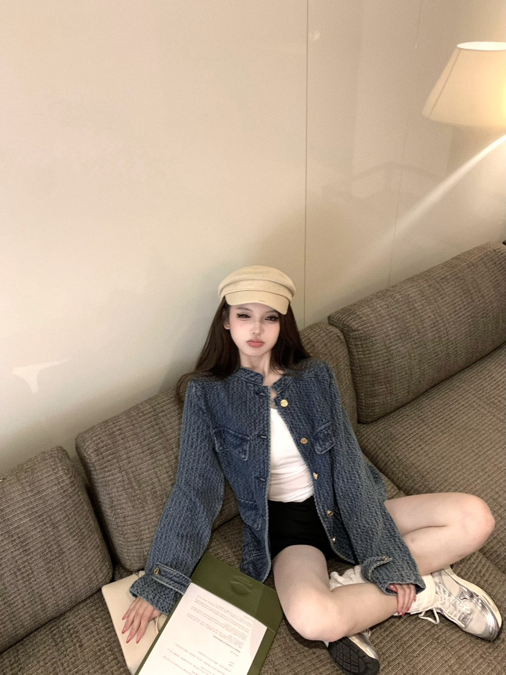 26Jun. 人氣王！H型b*v肌理紋小香牛仔外套