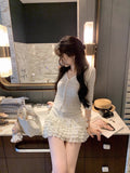 26Jun. 溫柔風少女花袖針織中袖開衫