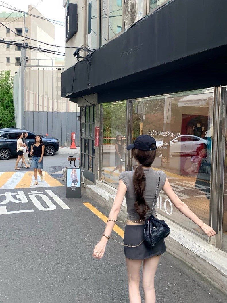 26Jun. 高智姐感穿搭 好版型修身背心款/T恤款 灰色
