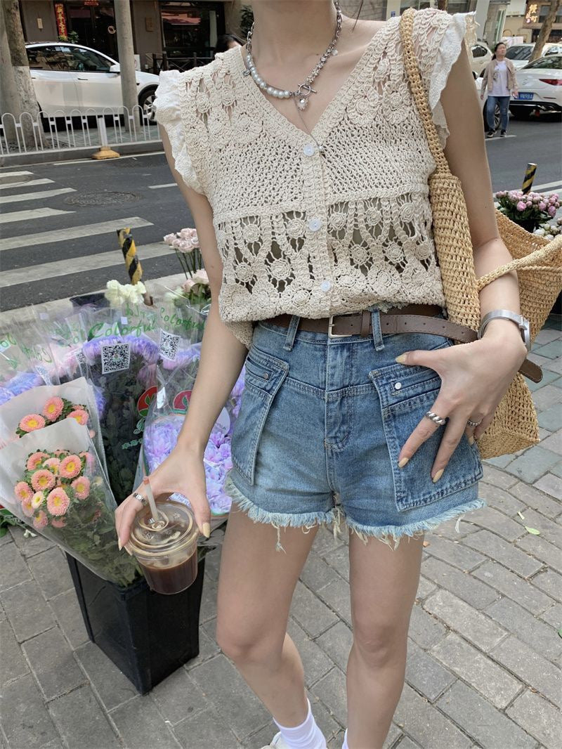 26Jun. 度假編織縷空背心