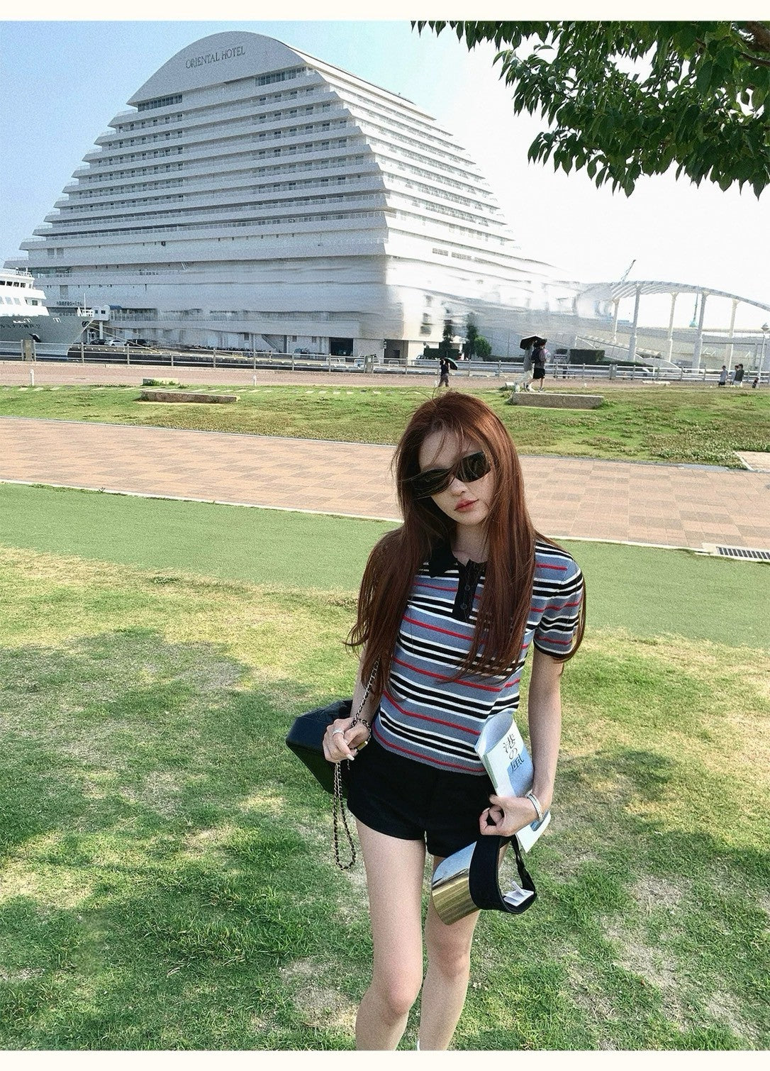 26Jun. 高階英倫學院派系條紋針織上衣