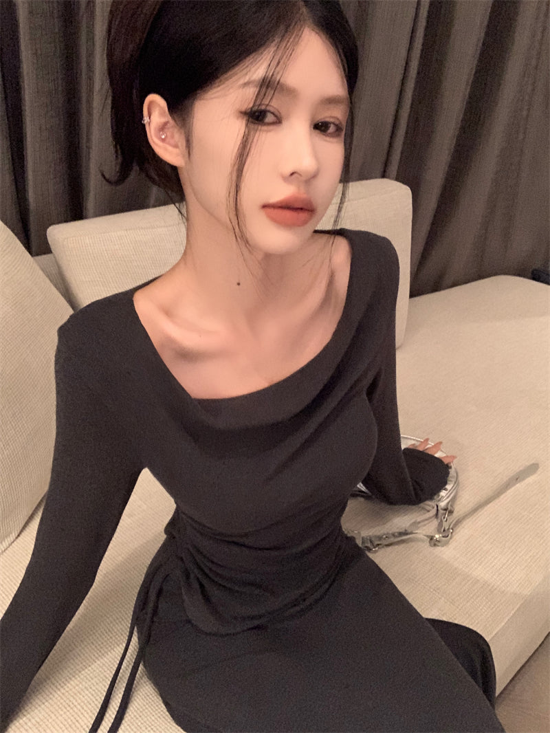 26Jun. 日常好搭 懶人輕鬆搭羊毛上衣 半身裙 灰