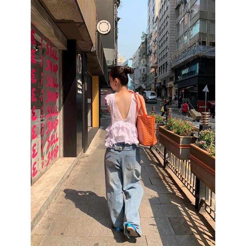 26Jun. 甜品少女低V領雪紡蛋糕上衣 白