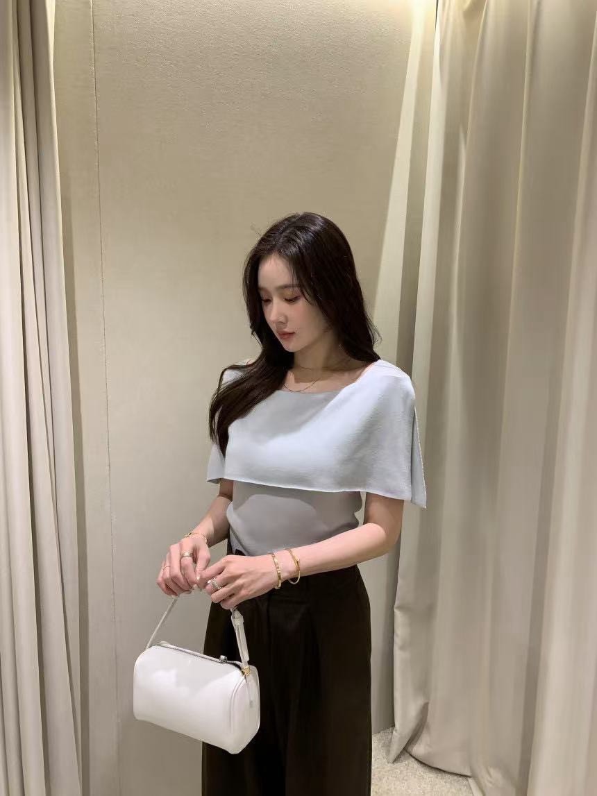 26Jun. 韓chic 特殊雙翻領春夏短上衣 淺藍/黑