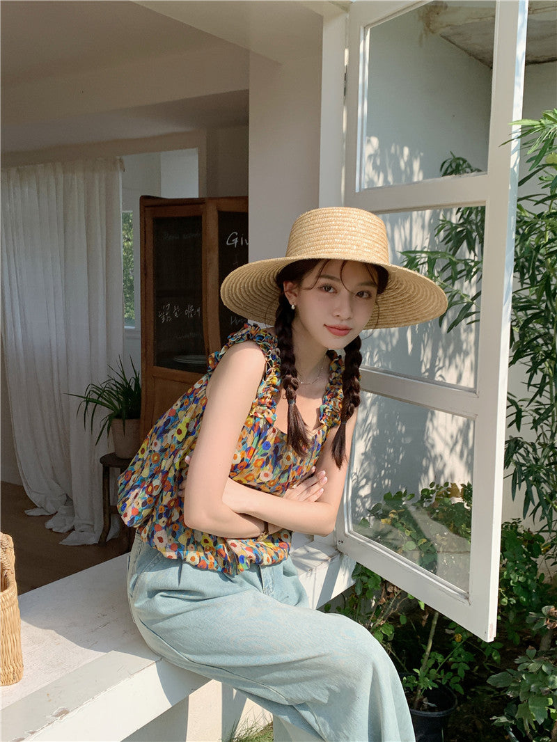 26Jun. 油畫小碎花無袖上衣