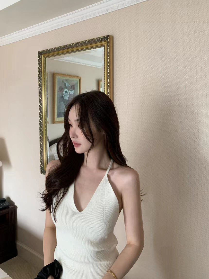 26Jun. 修身v領顯瘦打底背心 白色