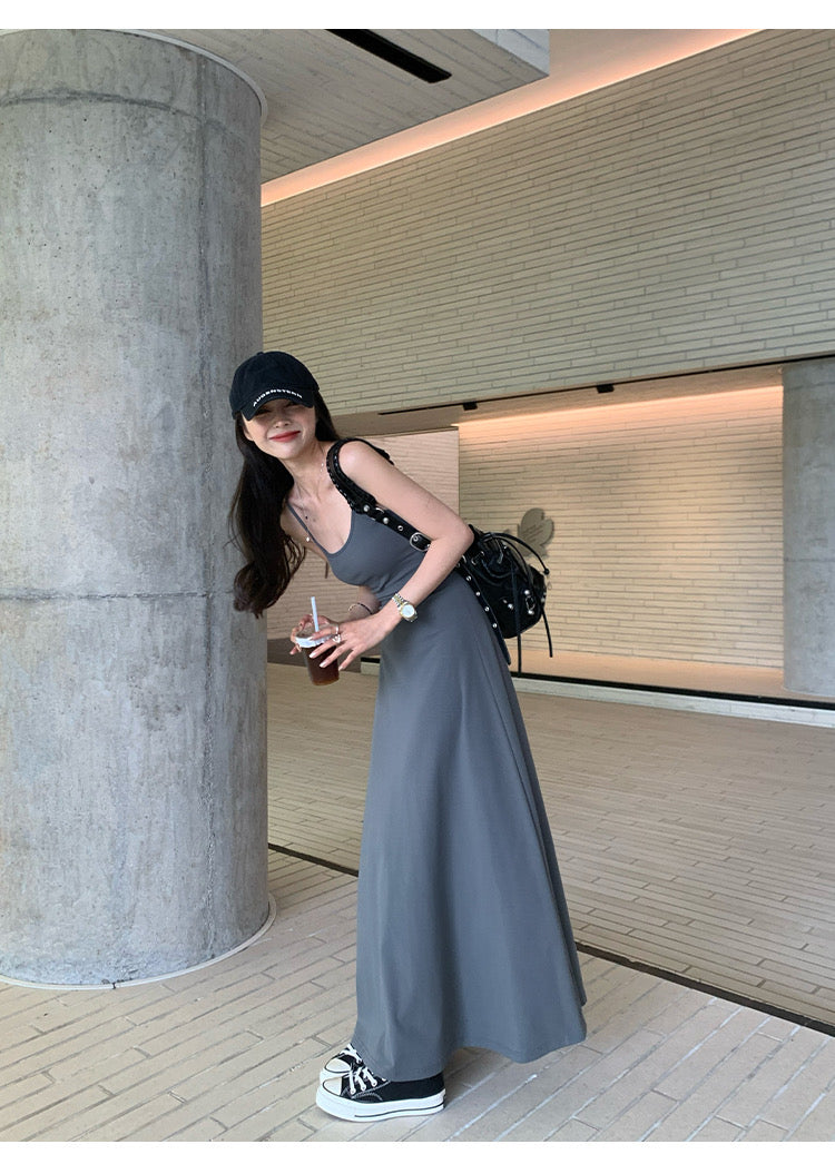 26Jun. 通勤高彈力背心裙 灰