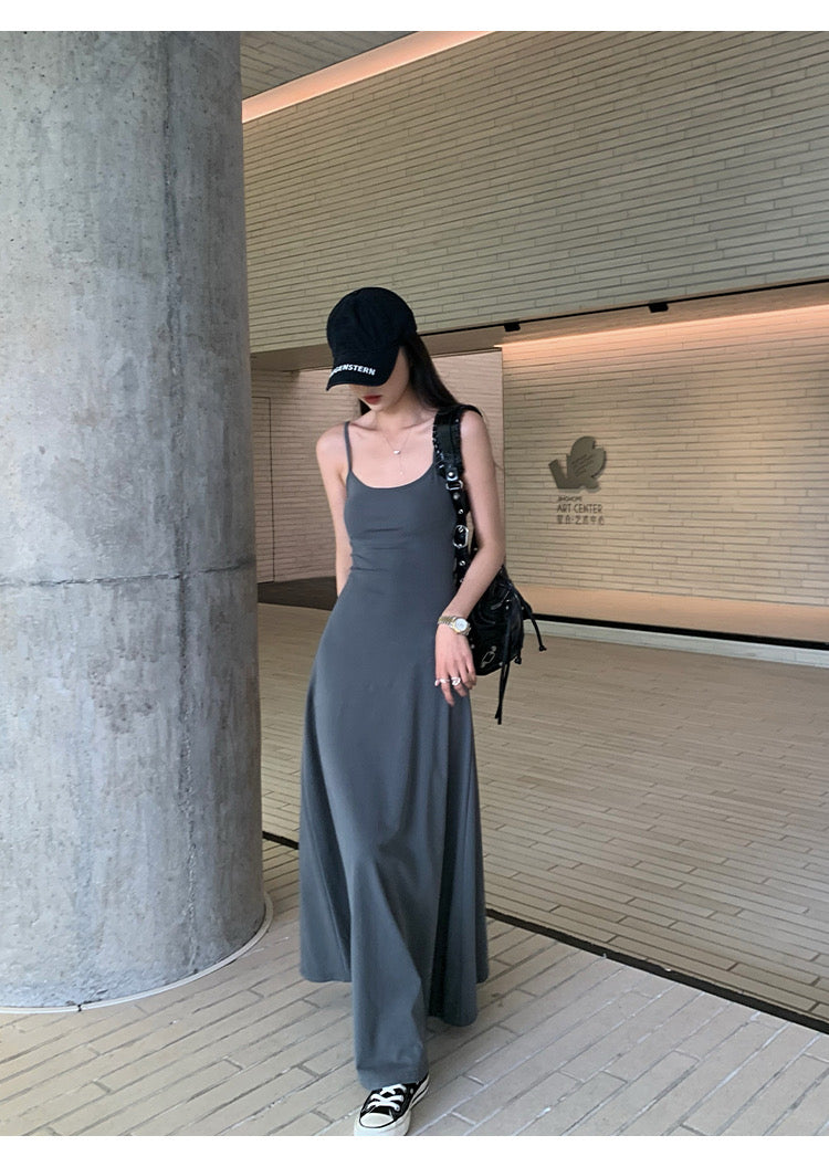 26Jun. 通勤高彈力背心裙 灰