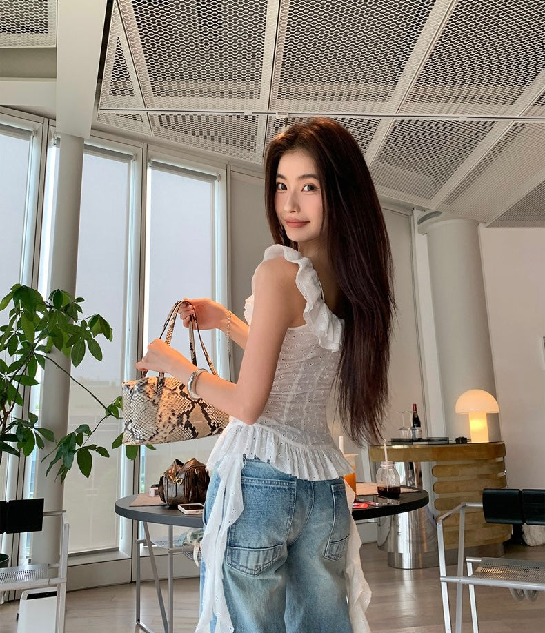 26Jun. 磨白毛鬚洗色寬鬆直筒褲
