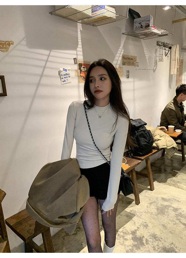 26Jun. 基礎疊穿高腰修身打底衣 白/黑