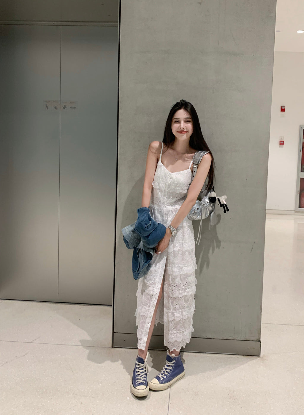 26Jun. 休閒漸變牛仔背心 唯美氣質蕾絲蛋糕裙洋裝