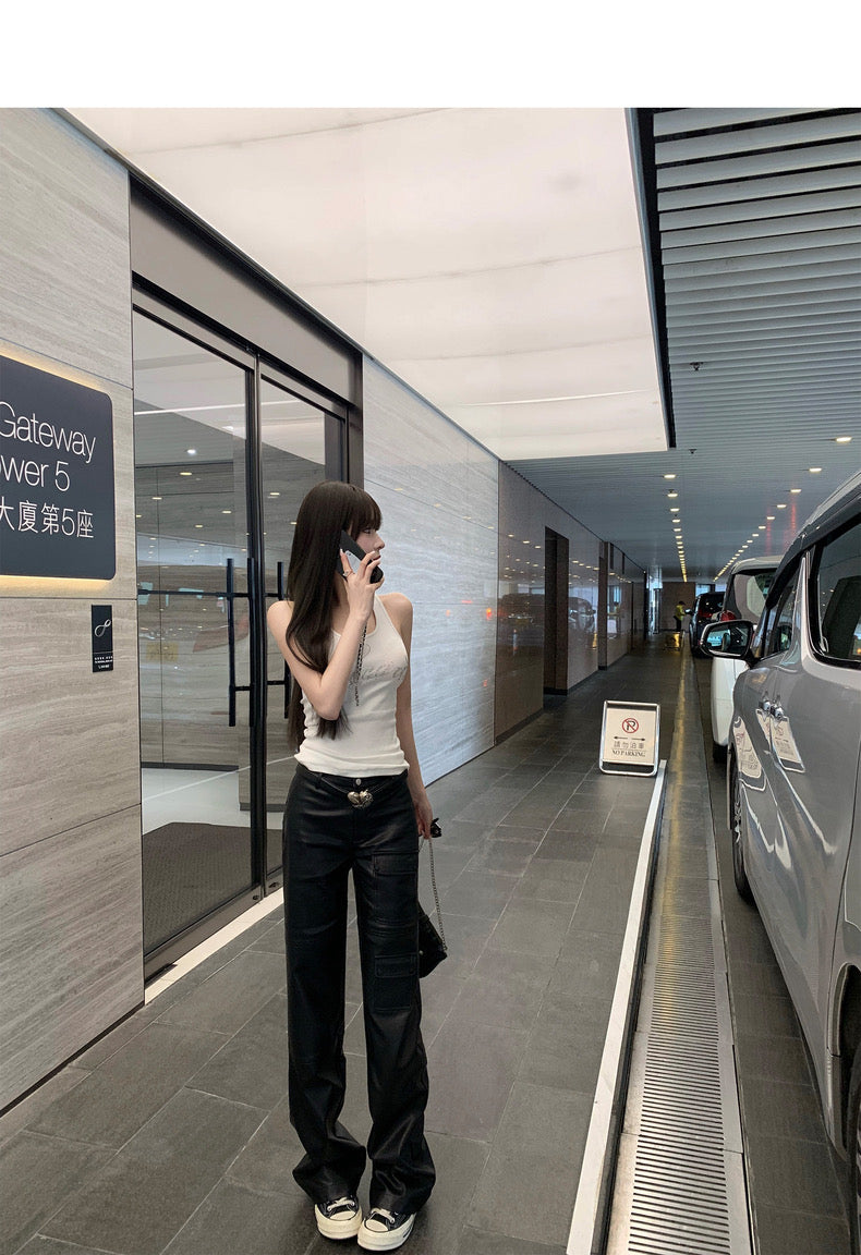 26Jun. 辣妹閃鑽字母緊身顯瘦上衣 黑/白