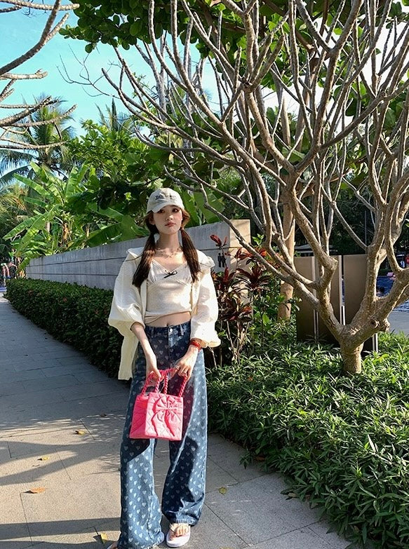 26Jun. 匿名訟詩 自留滿印愛心直筒褲