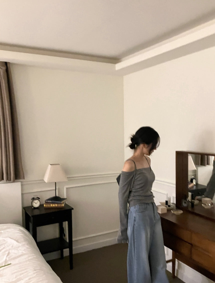 26Jun. 韓系疊穿 氣質針織兩件組 灰