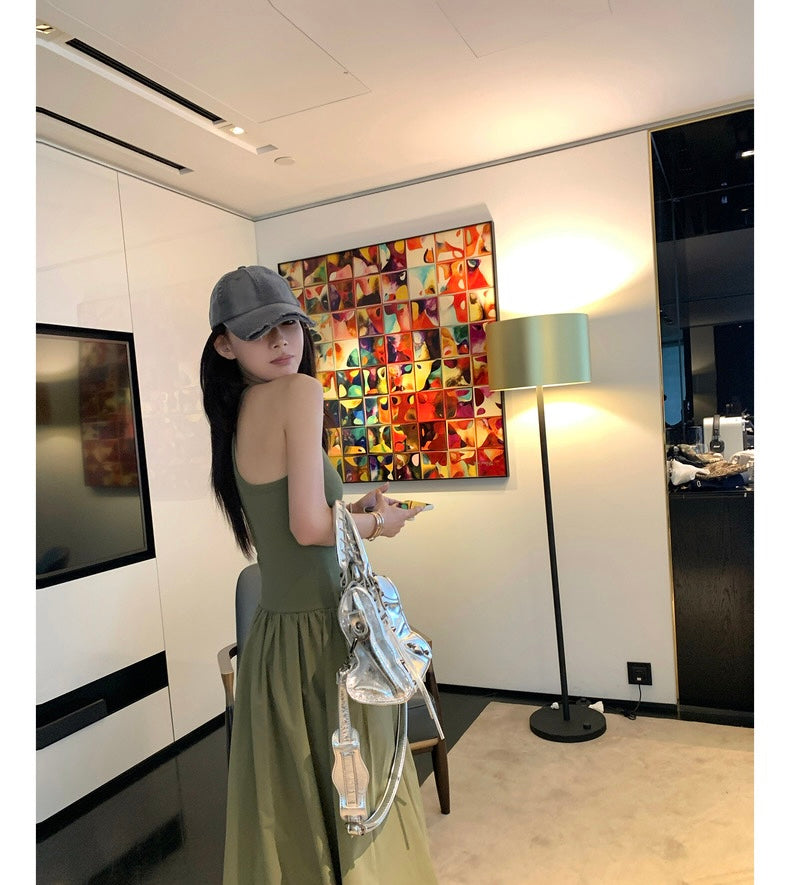 26Jun. 法式蓬蓬設計感收腰修身連身裙 特製綠