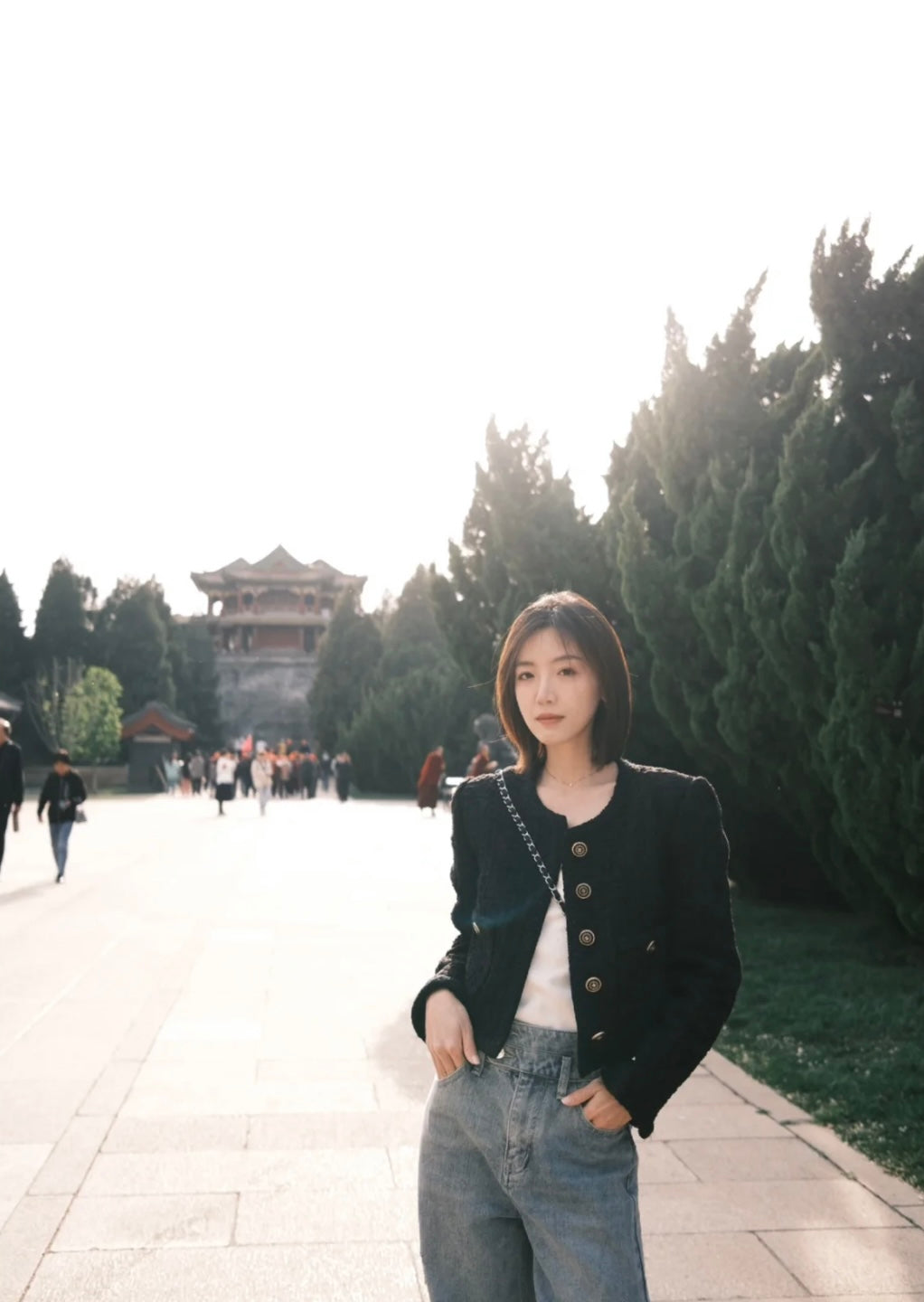 26Jun. 經典黑Lady紋理編織感小香外套