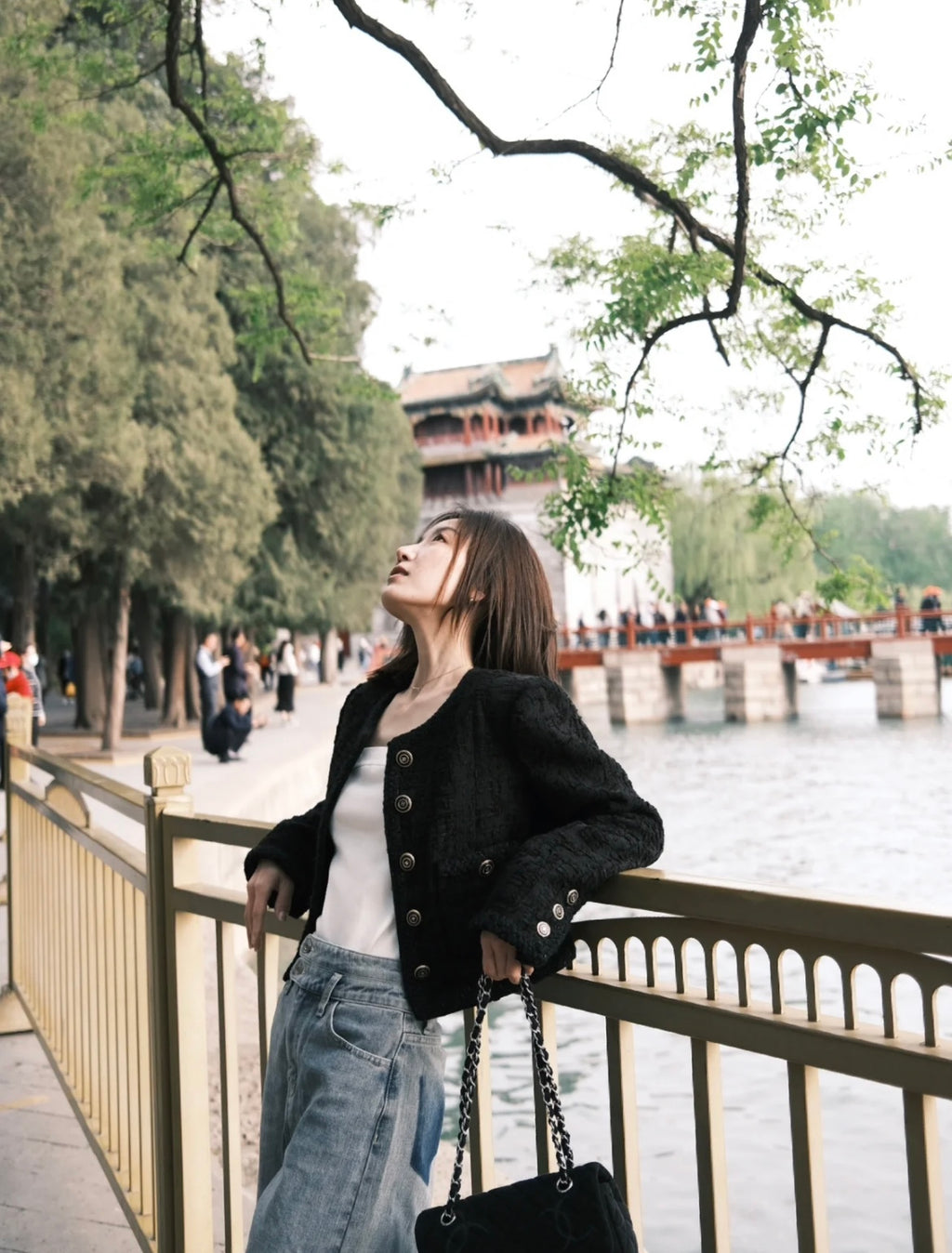 26Jun. 經典黑Lady紋理編織感小香外套