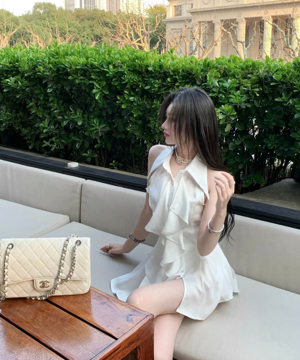 26Jun. 小姊姊的愛 氣質法式高級荷葉邊修身襯衫
