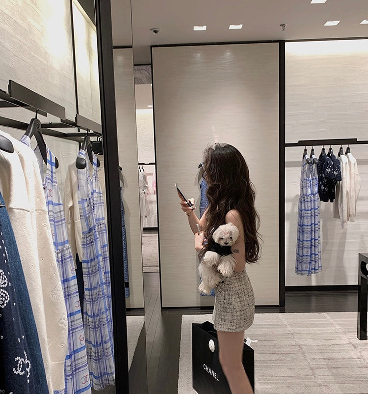 26Jun. 小香黑白拼色編織套裝