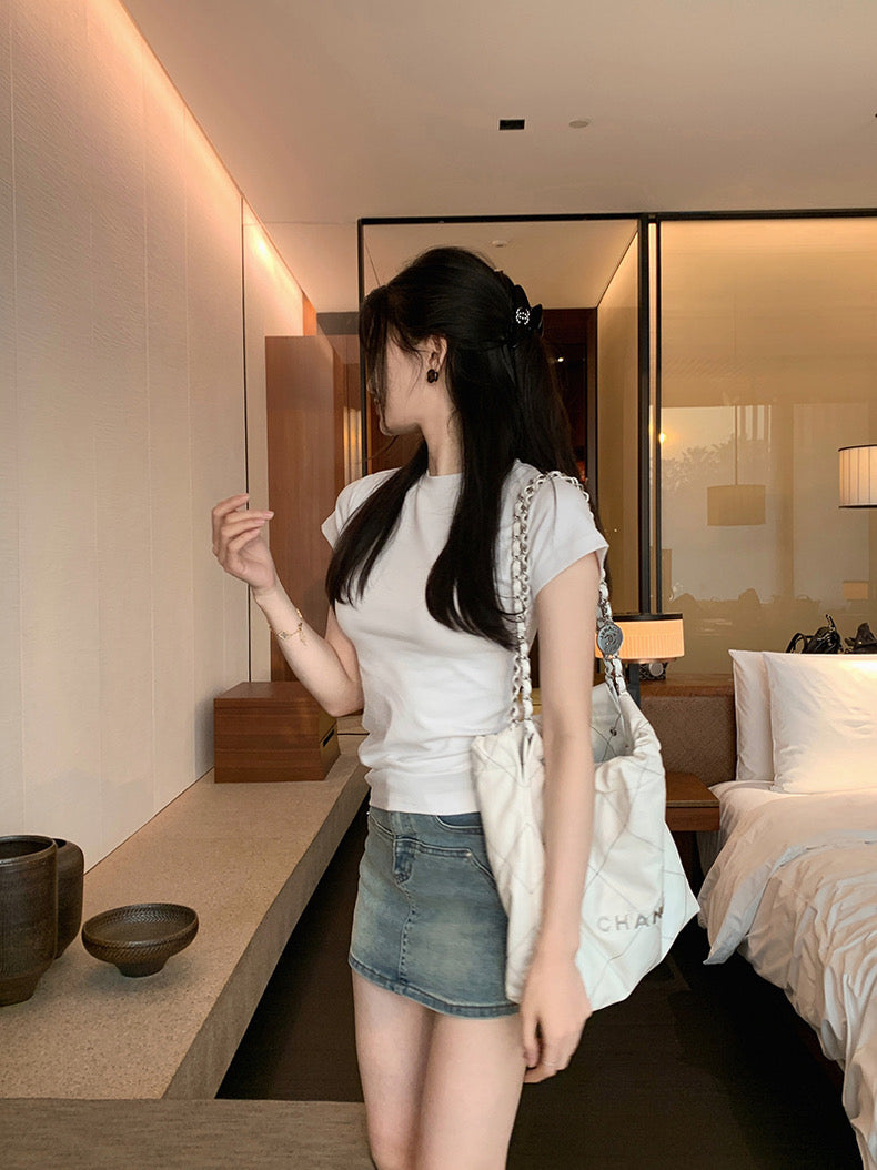 26Jun. 自留款正肩顯瘦T 白