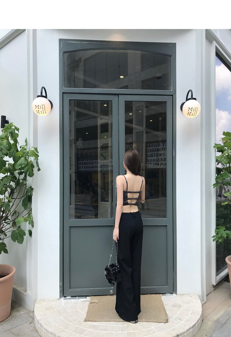 26Jun. 好版型 通勤百搭中低腰西裝休閒褲 黑