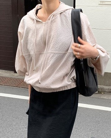 26Jun. 韓系少女素顏空調連帽抽繩外套 淺卡