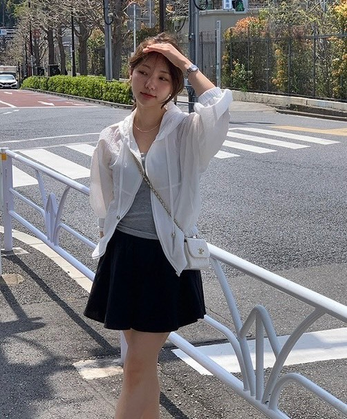 26Jun. 韓系少女素顏空調連帽抽繩外套 白
