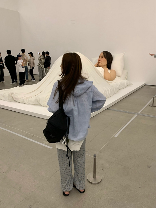 26Jun. 復古韓妞 撞色格紋連帽襯衫外套 淺藍/深藍