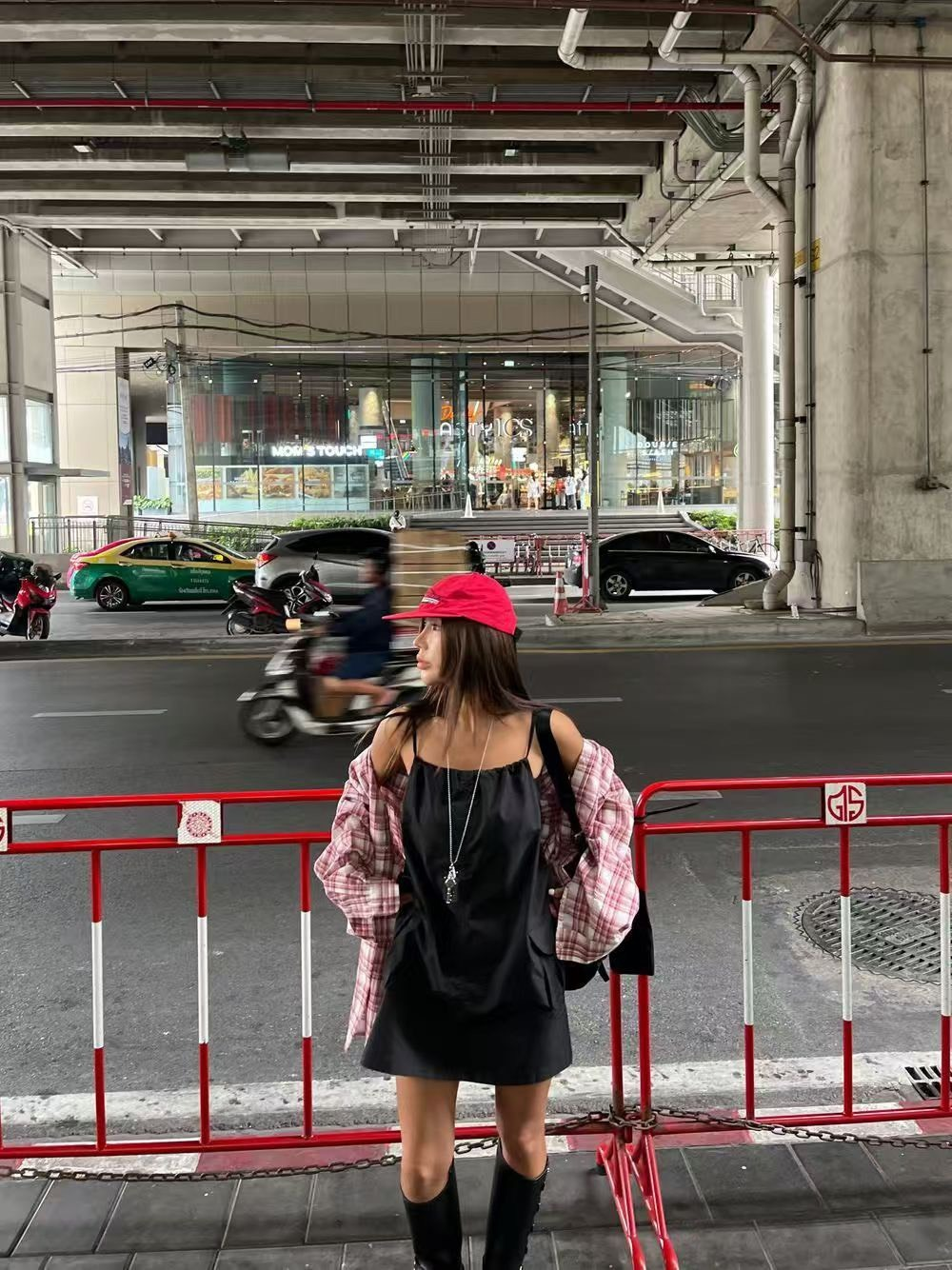 26Jun. 寬鬆休閒通勤格紋襯衫 紅