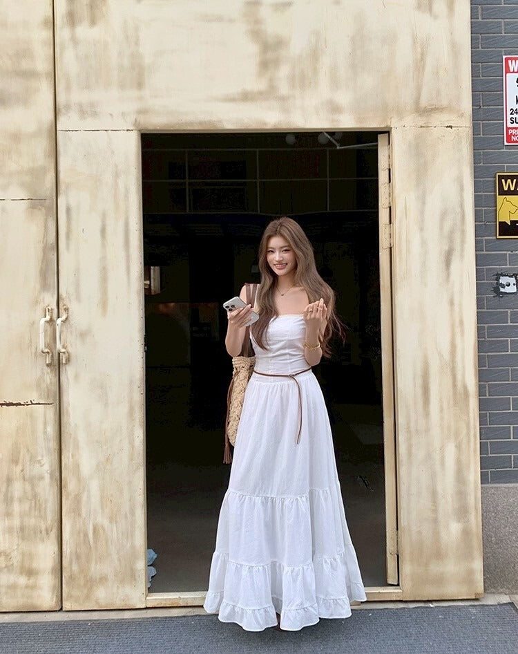 26Jun. 活力少女白月光 初戀白色蛋糕裙