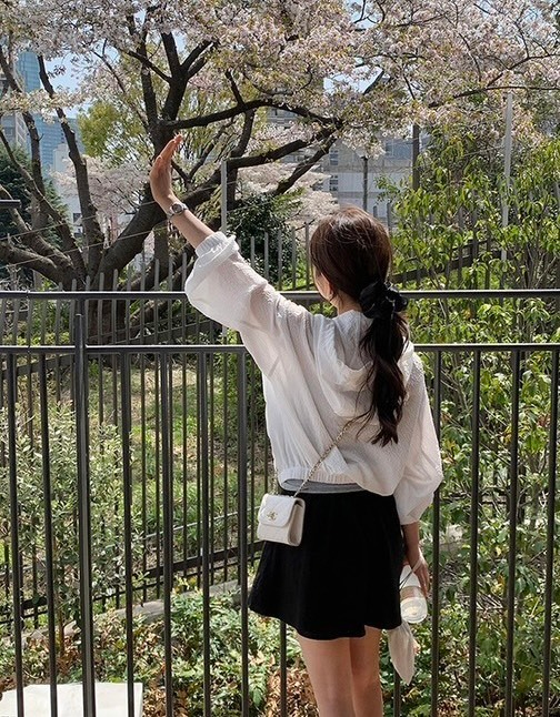 26Jun. 韓系少女素顏空調連帽抽繩外套 白